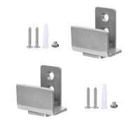 PLAFOPE Rouleau de maintien de porte de grange acier inoxydable 304 lot de 2 guides de sol réglables limiteur de butée adapté aux portes coulissantes dans espaces commerciaux