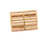 PLAFOPE Rouleau De Massage Des Pieds En Bois 8 Rangées 100% Bois Naturel Stimulation Points De Pression Circulation Sanguine Améliorée Relaxation Pied Fatigué Bien-être Quotidien