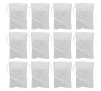 PLAFOPE Sachets de Thé à Cordon en Fibre de Zeïne Blanc, 100 Pièces, Filtre Infusion Jetable Sûr, pour Potpourris et Poudre D'herbes en Sachet Parfumé