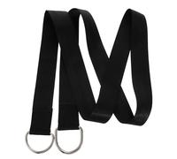 PLAFOPE Sangles de Hamac en Polyester Renforcé 2 M X 4,8 Cm Noires - Ensemble de Sangles Résistantes pour Balançoire Extérieure, Fixation Pratique pour Arbre, Corde Suspendre