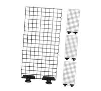 PLAFOPE Séparateurs pour Aquarium en Plastique Noir, Grille de Fond Petite Taille 4 Pièces avec Clips Isolateurs 8 Unités, Panneau de Séparation pour Filtration et Isolation D’Aquarium,