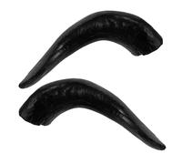 PLAFOPE Serre-tête Cornes de Buffle Noir Grand Format pour Halloween Accessoire DIY Costume Ornement Cheveux pour Fête et Carnaval