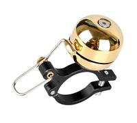 PLAFOPE Sonnette de Vélo Vintage en Alliage D'aluminium Or Système Sonore à Collision Interne, Cloche de Montagne Puissante pour Accessoires Vélo et VTT