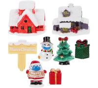 PLAFOPE Statuette Miniature du Père Noël en Résine pour Scènes de Noël | Décor Simple et Élégant, Surface Lisse, pour Villages Miniatures, Terrariums et Maisons de Poupée