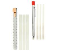 PLAFOPE Stylo Marqueur en Stéatite Blanc avec 10 Recharges, Porte-crayon en Acier Inoxydable pour Marquage de Métaux en Environnement Industriel, Outil de Soudage