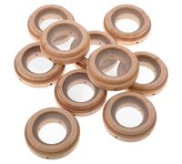 PLAFOPE Support de brûleur 10pcs porte-moxibustion avec coussinet isolant thermique beige, soins du nombril, séparation gingembre et sel, usage traditionnel chinois, confort abdominal