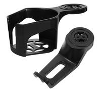 PLAFOPE Support de Bureau Polyvalent 2 Pièces en Abs Noir Crochet Pivotant 360° pour Casque Audio et Porte-gobelet, Rangement Ordinateur Pratique pour Espace de Travail Organisé