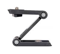 PLAFOPE Support de Fixation pour Téléphone Portable Noir en Plastique Tête Inclinable Type Z, Compatible Trépied de Bureau et Rail Coulissant, Pratique et Polyvalent