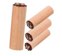 PLAFOPE Tampons en Bois pour Gâteau de Lune 4 Pcs, Motifs Traditionnels, Taille 1,5 Cm, Accessoires Pâtisserie, Usage Artisanal et Décoration Festive, pour Préparation Dessert D’automne
