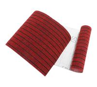 PLAFOPE Tapis Auto-Adhésif pour Escalier 40Cm X 2M Tapis à Griffer pour Chats en Polyester Noir et Rouge Antidérapant et Découpable pour Marches en Bois Maison Bureau et Hôtel