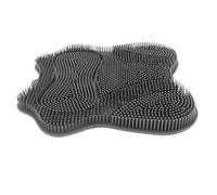 PLAFOPE Tapis de Exfoliant en Silicone Gris avec Ventouses Antidérapantes Brosse et Masseur pour Pieds Tapis de Bain Multifonction pour Nettoyage et Soin Quotidien