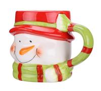 PLAFOPE Tasse de Petit-déjeuner en Céramique Design Bonhomme de Neige de Noël, Mug Créatif pour Café et Restaurant, Style Original et Fonctionnel Couleur Aléatoire