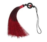 PLAFOPE Tassel Chinois Fait Main pour Tai Chi Décoration Suspendue Dégradée Rouge Profond Accessoire Martial Polyvalent Facile à Fixer