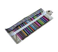 PLAFOPE Trousse à Crayons Toile National Style Étui Enroulable pour Crayons de Couleur Organisateur Pratique et Aux Chocs pour Artistes et Étudiants