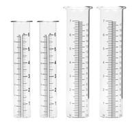 PLAFOPE Tubes en Verre pour Jardin et Extérieur Lot de 4 pour Pluviomètre Échelle, Mesure Précise des Précipitations