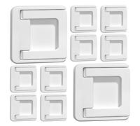 PLAFOPE Verrous de Sécurité sans Perçage pour Fenêtres Coulissantes Lot de 10 en ABS Blanc, Limiteur de Verrouillage Montage Rapide pour Portes et Fenêtres Domestiques