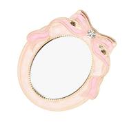 PLAFOPE Vintage Pocket Makeup Mirror with Bowknot Compact Retro Small Mirror for Purse Lightweight and Accurate Reflection for Go Touch-ups