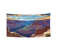 PLAGDECNA Bannière d'Halloween pour fête en plein air, cour, porche, toile de fond durable pour fêtes, jardin, bar, grand canyon, grand drapeau en polyester résistant aux déchirures de 180 x 90 cm