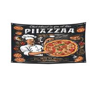 PLAGDECNA Bannière d'Halloween pour fête en plein air, cour, porche, toile de fond durable pour fêtes, jardin, bar, pizza de chef, grand drapeau en polyester résistant aux déchirures 180 x 90 cm