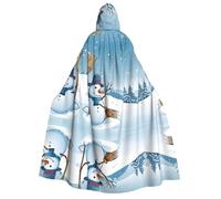Plagdecna Cape d'Halloween pour adultes, cape gothique de sorcière, vampire, joyeux Noël, robe de fête unisexe avec capuche pour cosplay, bal masqué et décoration