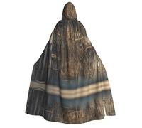 Plagdecna Cape d'Halloween pour adultes, cape gothique de sorcière, vampire, mur pipeline mécanique, robe de fête unisexe avec capuche pour cosplay, bal masqué et décoration