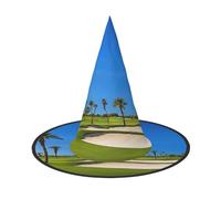 Plagdecna Chapeau de sorcière pliable réglable pour femmes et adultes, décoration de fête d'Halloween, terrain de golf au bord de la mer, chapeau de magicien pointu, accessoire de costume léger pour