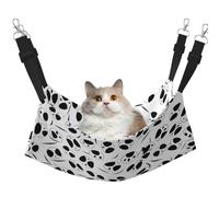 Plagdecna Hamac pour animaux de compagnie pour chats et petits chiens, lit à suspendre en velours avec sangles réglables, lit à motif panda mignon imprimé pour animal de compagnie, chaise longue douce