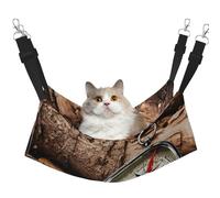 Plagdecna Hamac pour animaux de compagnie pour chats et petits chiens, lit à suspendre en velours avec sangles réglables, lit de navigation boussole loi, lit pour animal de compagnie, chaise longue