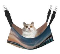 Plagdecna Hamac pour animaux de compagnie pour chats et petits chiens, lit à suspendre en velours avec sangles réglables, lit de plage et pont pour animal de compagnie, chaise longue douce double