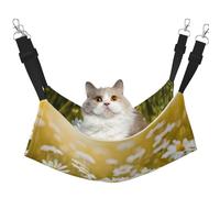 Plagdecna Hamac pour chats et petits chiens, lit à suspendre en velours avec sangles réglables, lit à fleurs, chaise longue douce double couche pour maison/voyage