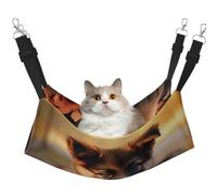 Plagdecna Hamac pour chats et petits chiens, lit à suspendre en velours avec sangles réglables, lit mignon berger allemand, lit pour animal de compagnie, chaise longue douce double couche pour maison