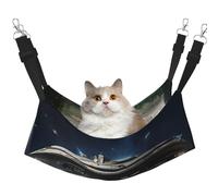 Plagdecna Hamac pour chats et petits chiens, lit à suspendre en velours avec sangles réglables, lit OVNI la nuit pour animal domestique, chaise longue douce double couche pour maison/voyage