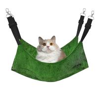 Plagdecna Hamac pour chats et petits chiens, lit à suspendre en velours avec sangles réglables, lit pour animal de compagnie en peau de serpent verte, chaise longue douce double couche pour maison
