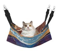 Plagdecna Hamac pour chats et petits chiens, lit à suspendre en velours avec sangles réglables, lit pour animal domestique Grand Canyon, chaise longue douce double couche pour maison/voyage