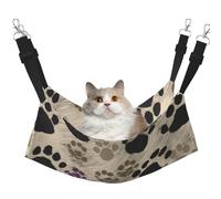 Plagdecna Hamac pour chats et petits chiens, lit à suspendre en velours avec sangles réglables, lit pour animal de compagnie, lit pour animal de compagnie imprimé chien, chaise longue douce double
