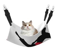 Plagdecna Hamac pour chats et petits chiens, lit à suspendre en velours avec sangles réglables, lit pour karaté garçon, chaise longue douce double couche pour maison/voyage