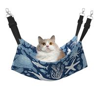 Plagdecna Hamac pour chats et petits chiens, lit à suspendre en velours avec sangles réglables, lit pour animaux marins, chaise longue douce double couche pour maison/voyage