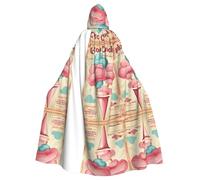 Plagdecna Longue cape à capuche unisexe pour adultes, barbe à papa, costume d'Halloween, cape poncho pour homme et femme, déguisement adulte pour Halloween, vampire sorcière, cosplay et fêtes