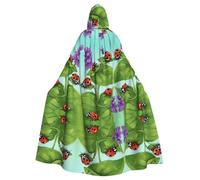 Plagdecna Longue cape à capuche unisexe pour adultes, coccinelle, costume d'Halloween, cape poncho pour homme et femme, déguisement adulte pour Halloween, vampire sorcière, cosplay et fêtes