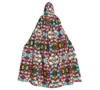 Plagdecna Longue cape à capuche unisexe pour adultes, œufs, costume d'Halloween, cape poncho pour homme et femme, déguisement adulte pour Halloween, vampire de sorcière, cosplay et fêtes