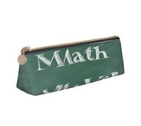 Plagdecna Organiseur triangulaire pour stylos pour l'école, le bureau, les voyages, les formules mathématiques, trousse à crayons en cuir imperméable, porte-accessoires d'écriture, pochette compacte