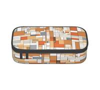 PLAGDECNA Trousse à crayons de grande capacité pour l'école, le bureau et les voyages, trousse moderne du milieu du siècle pour étudiant, trousse de papeterie à fermeture éclair, trousse de toilette