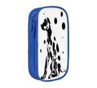 Plagdecna Trousse à crayons double couche pour filles et garçons, boîte à crayons dalmatien, grande capacité, organiseur de fournitures scolaires, sac de papeterie en tissu Oxford durable avec