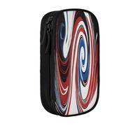 Plagdecna Trousse à crayons double couche pour filles et garçons, boîte à crayons marron mélangé, grande capacité, organiseur de fournitures scolaires, sac de papeterie en tissu Oxford durable avec