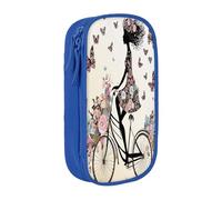 Plagdecna Trousse à crayons double couche pour filles et garçons, boîte à crayons papillon, grande capacité, organiseur de fournitures scolaires, sac de papeterie en tissu Oxford durable avec