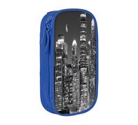 Plagdecna Trousse à crayons double couche pour filles et garçons, peinture de New York, grande capacité, organiseur de fournitures scolaires, sac de papeterie en tissu Oxford durable avec fermeture