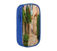 Plagdecna Trousse à crayons double couche pour filles et garçons, trousse à crayons italienne toscane, grande capacité, organiseur de fournitures scolaires, sac de papeterie en tissu Oxford durable