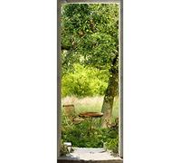 Plage 141025 Sticker Trompe l'œil Porte - Déjeuner sur l'herbe, 204 x 83 cm