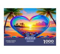 Plage Amour Puzzle De 1000 Pièces pour Adultes Et Enfants Dès 14 Ans Jeu Cadeau Unique Divertissement Créatif Cadeau Classiques - Activité Familiale Parfaite 70x50cm/1000pcs