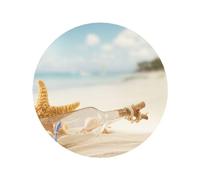 Plage Bord de mer, Autocollant magnétique Rond pour réfrigérateur, aimants en Acrylique pour réfrigérateur, 1 pièce